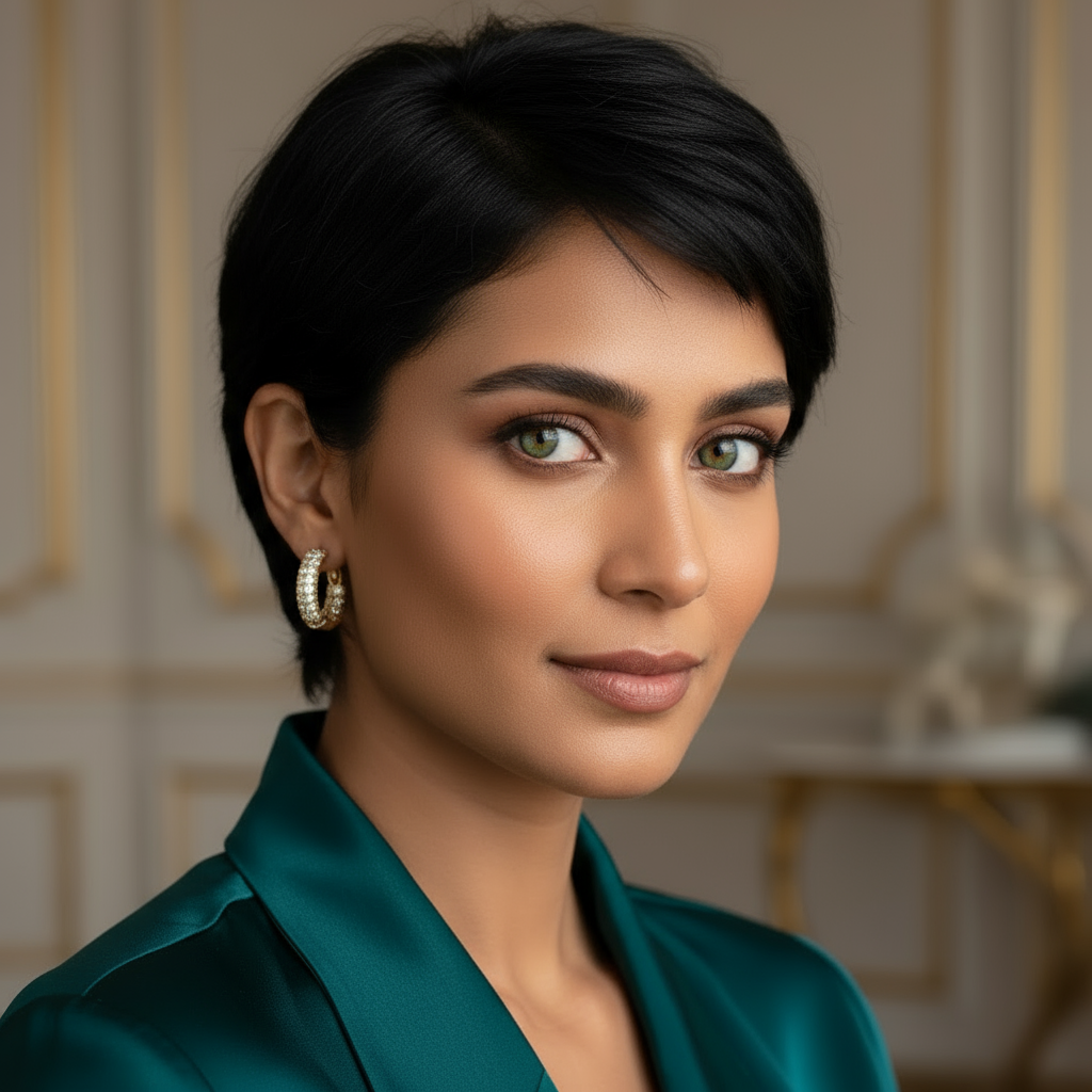 Contemporary 18K Gold Hoop