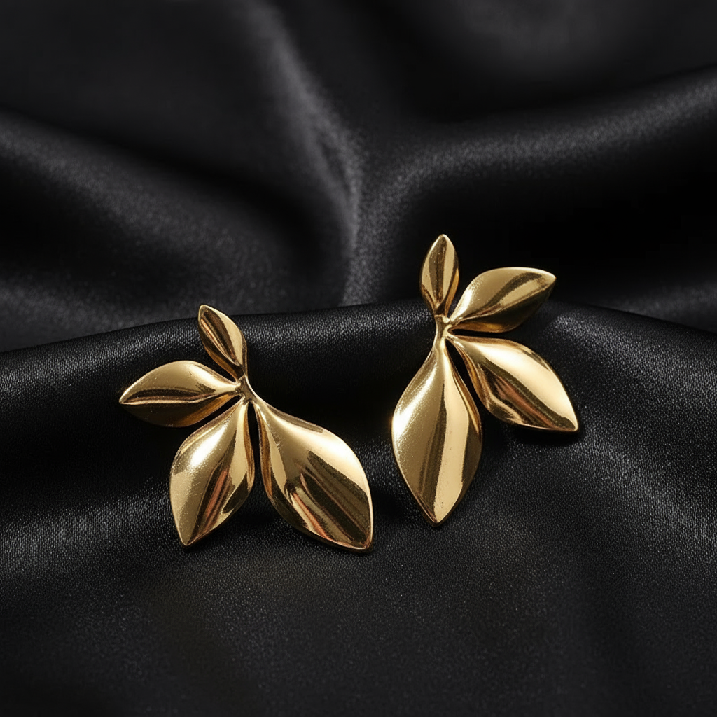 Contemporary Four Leaf Earrings