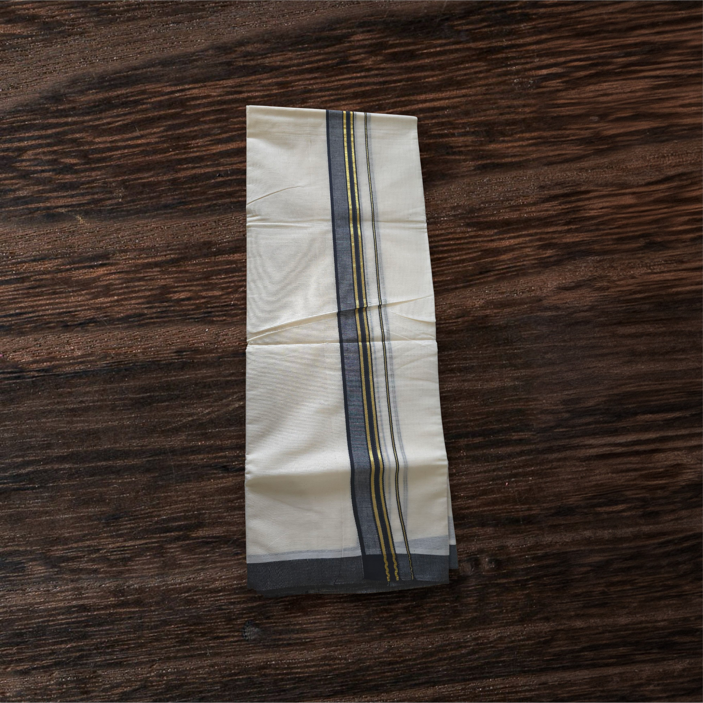 Onam Mundu with Black and Golden Boarder