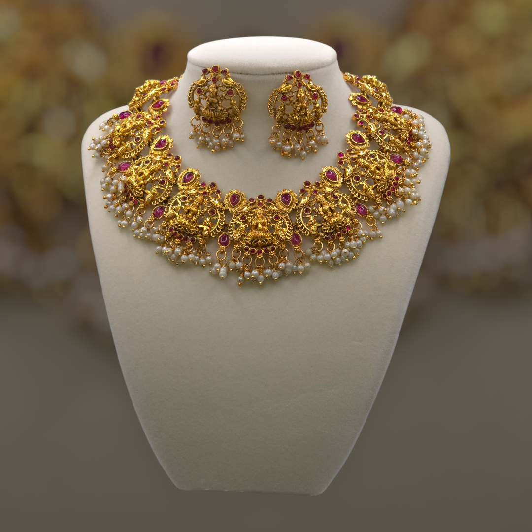 Lakshmi Temple Necklace Set