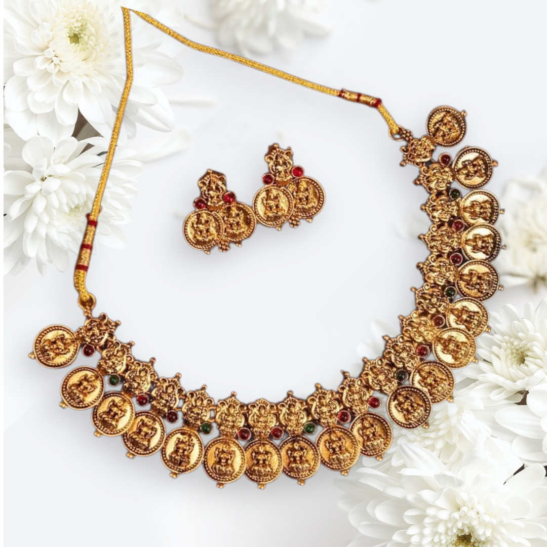 Lakshmi coin Necklace Set