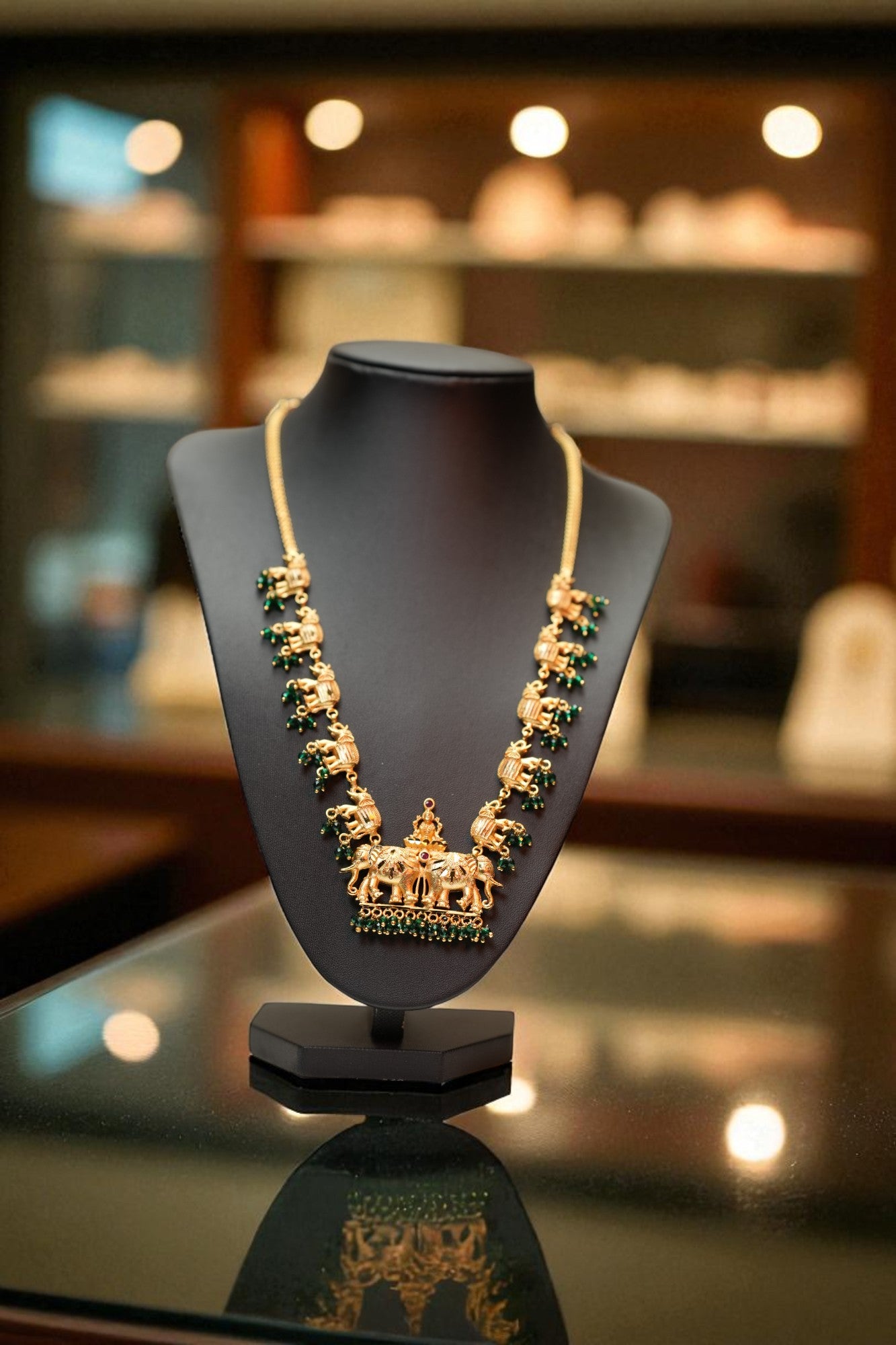 Gold Plated Elephant Necklace