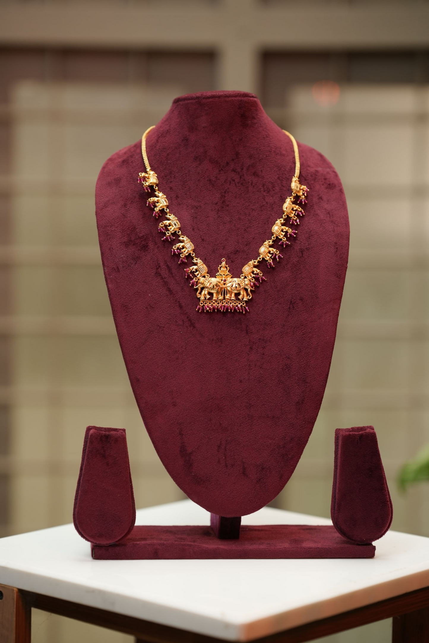 Gold Plated Elephant Necklace