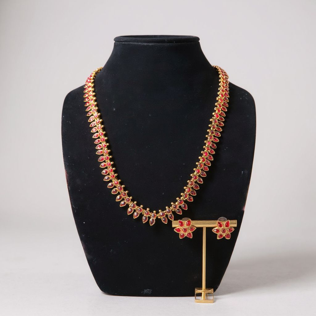 Traditional palakka long haram(red)