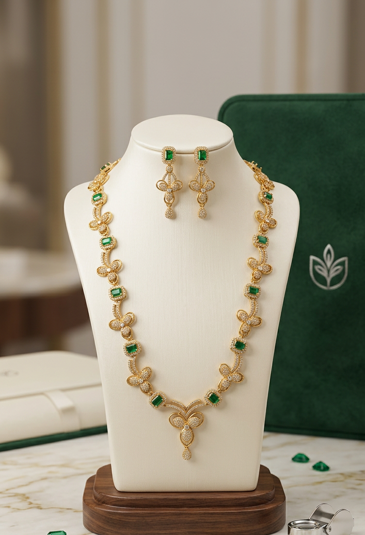 AD Stone Necklace Set