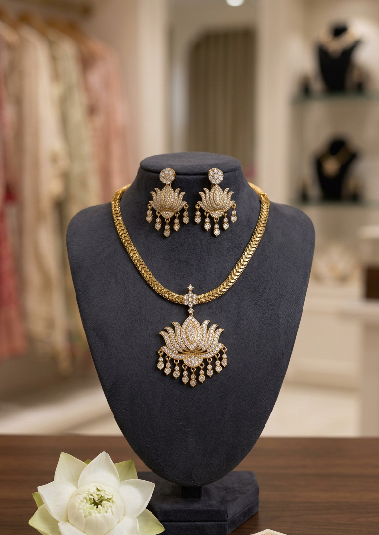Lotus AD Stone Choker Set