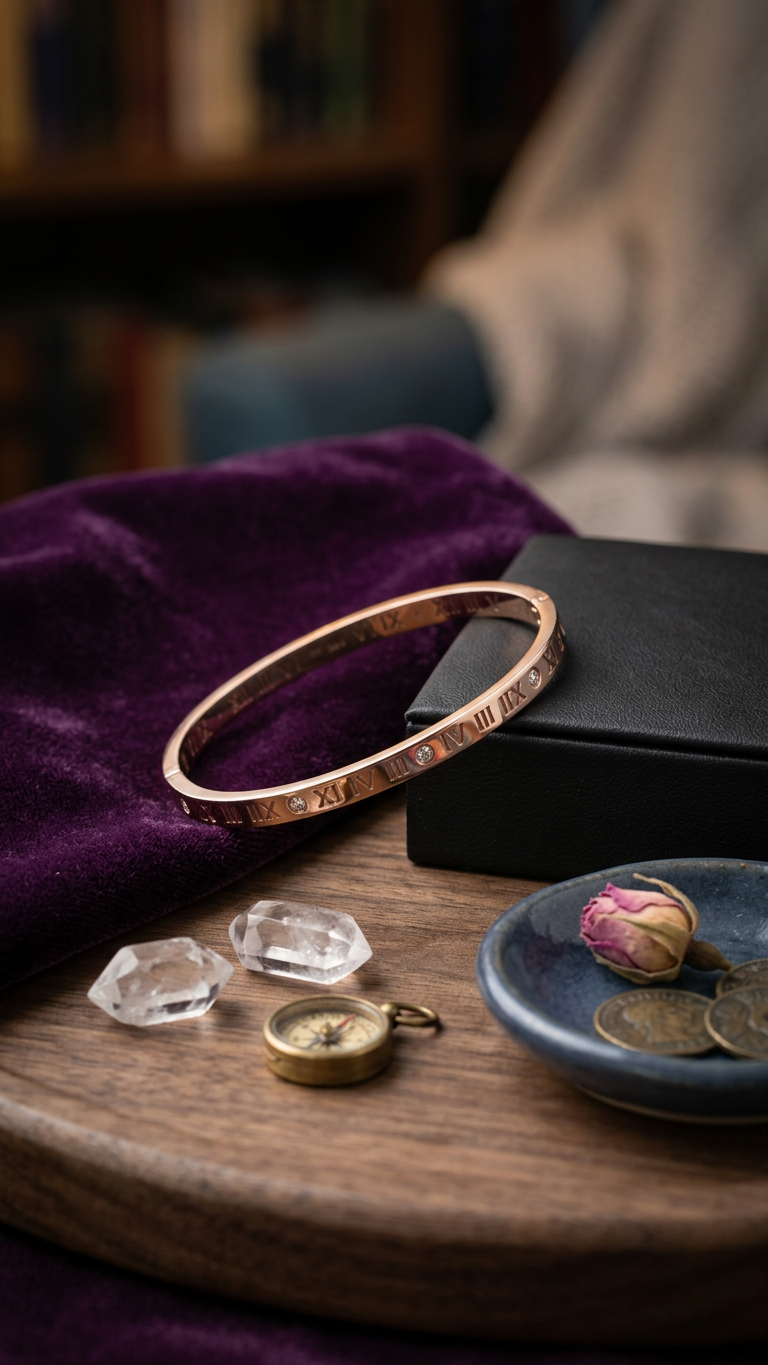 Gold Plated Stainless Steel Oval Bracelet Bangle