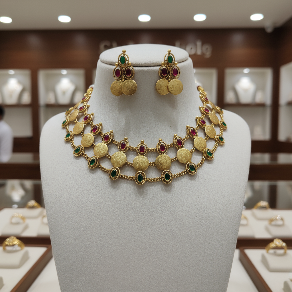 Layered coin Necklace set