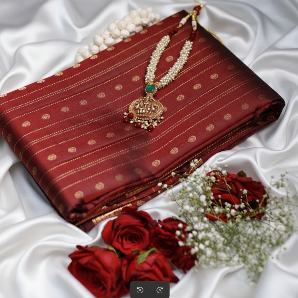 Arakku Red Pure Kanchipuram Silk Saree