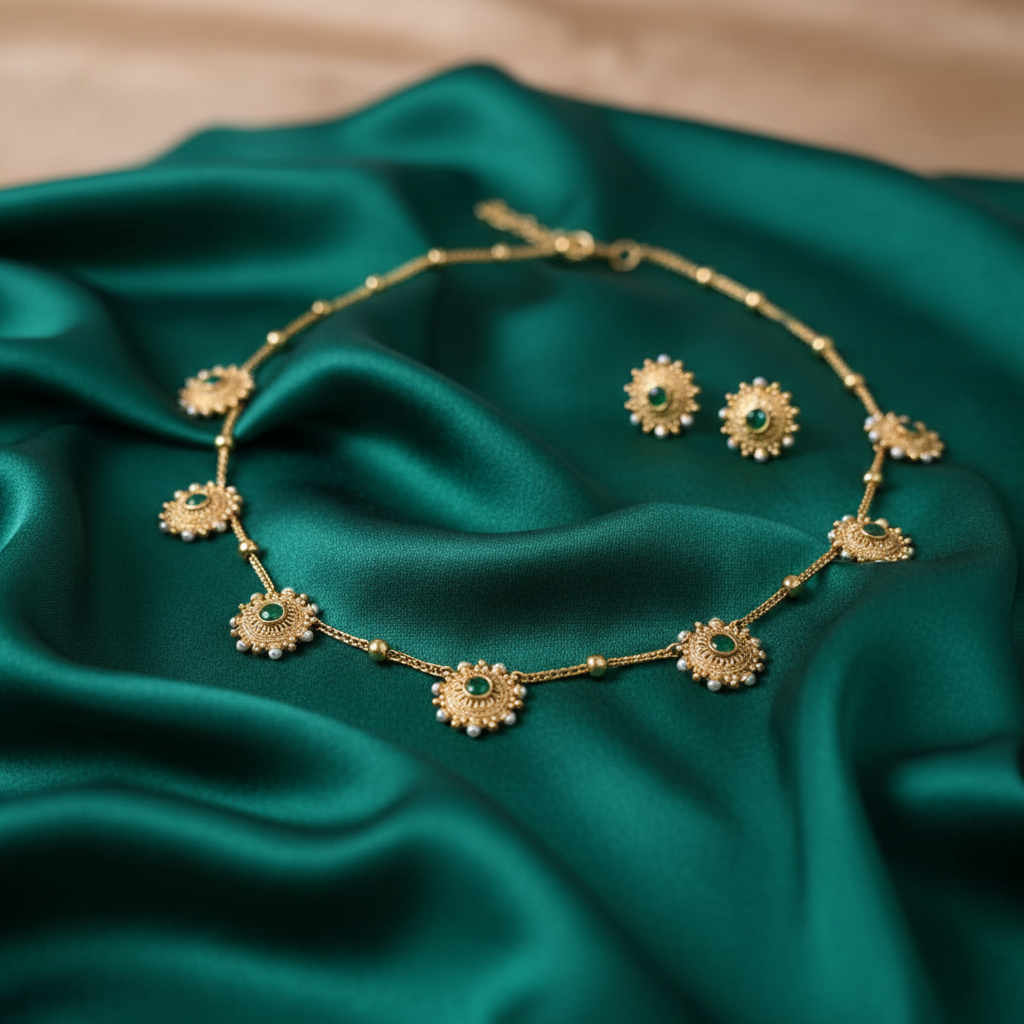 Jewel Bloom Necklace Set