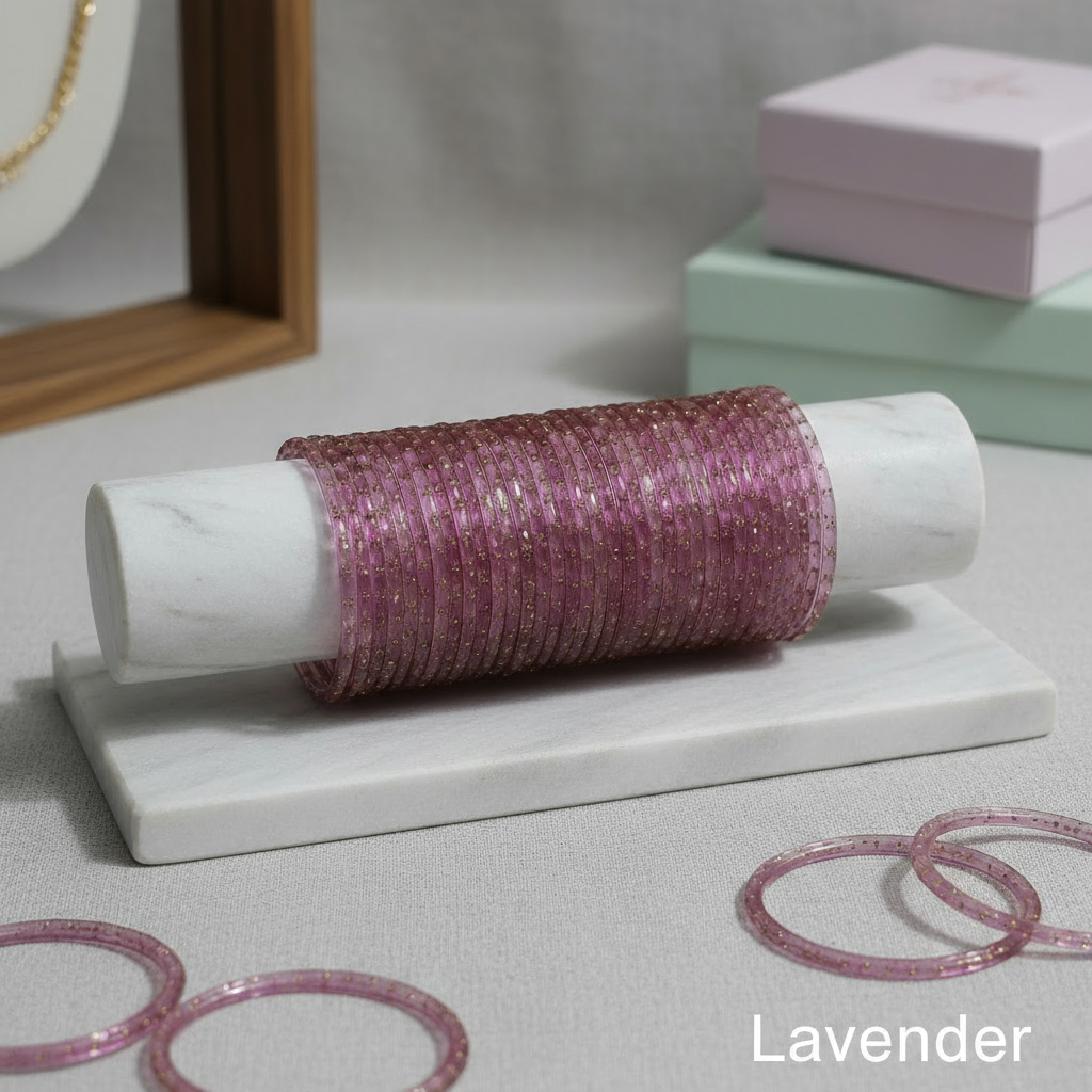 Raindrop Bangles - Lavender (Set of 12)