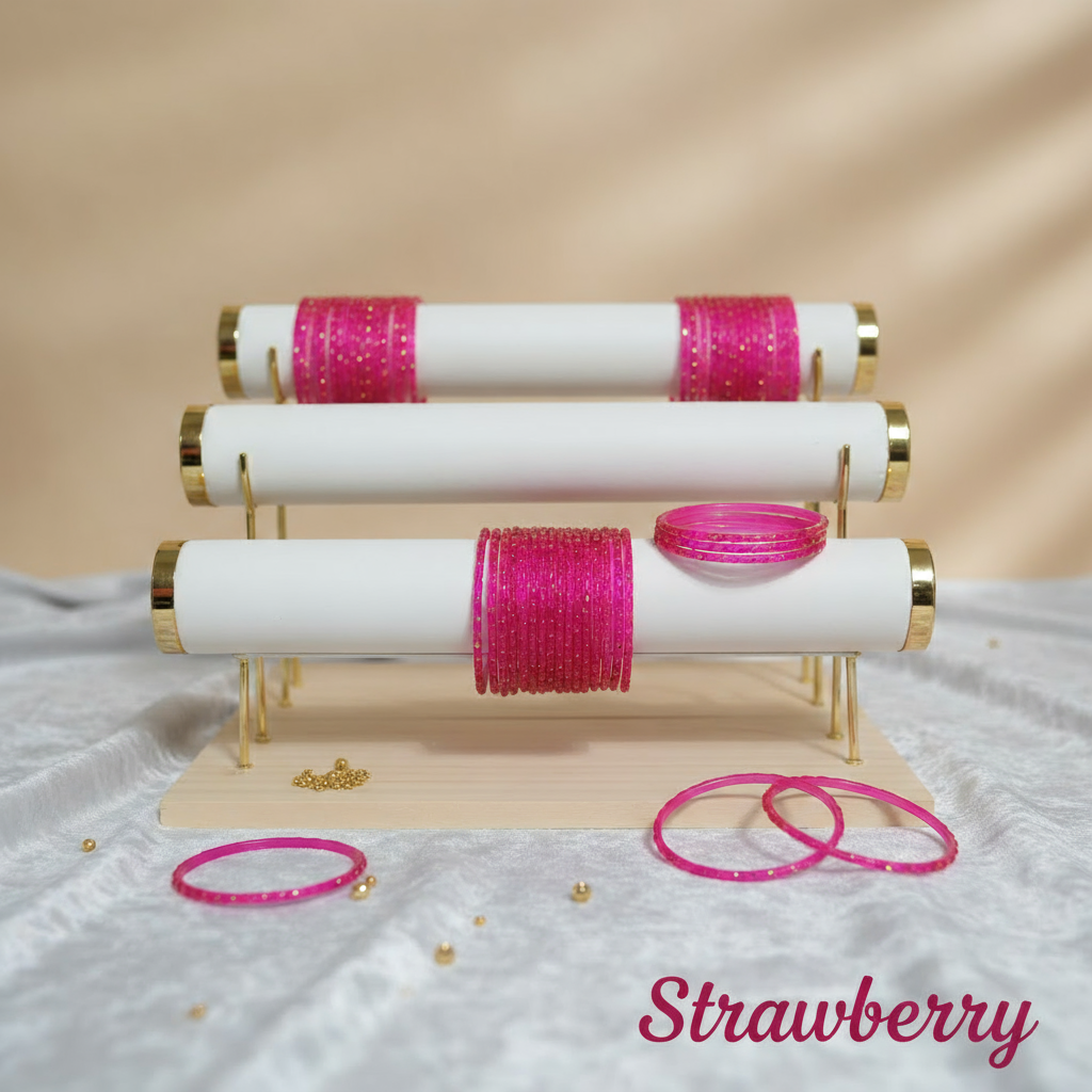Raindrop Bangles - Strawberry color (Set of 12)