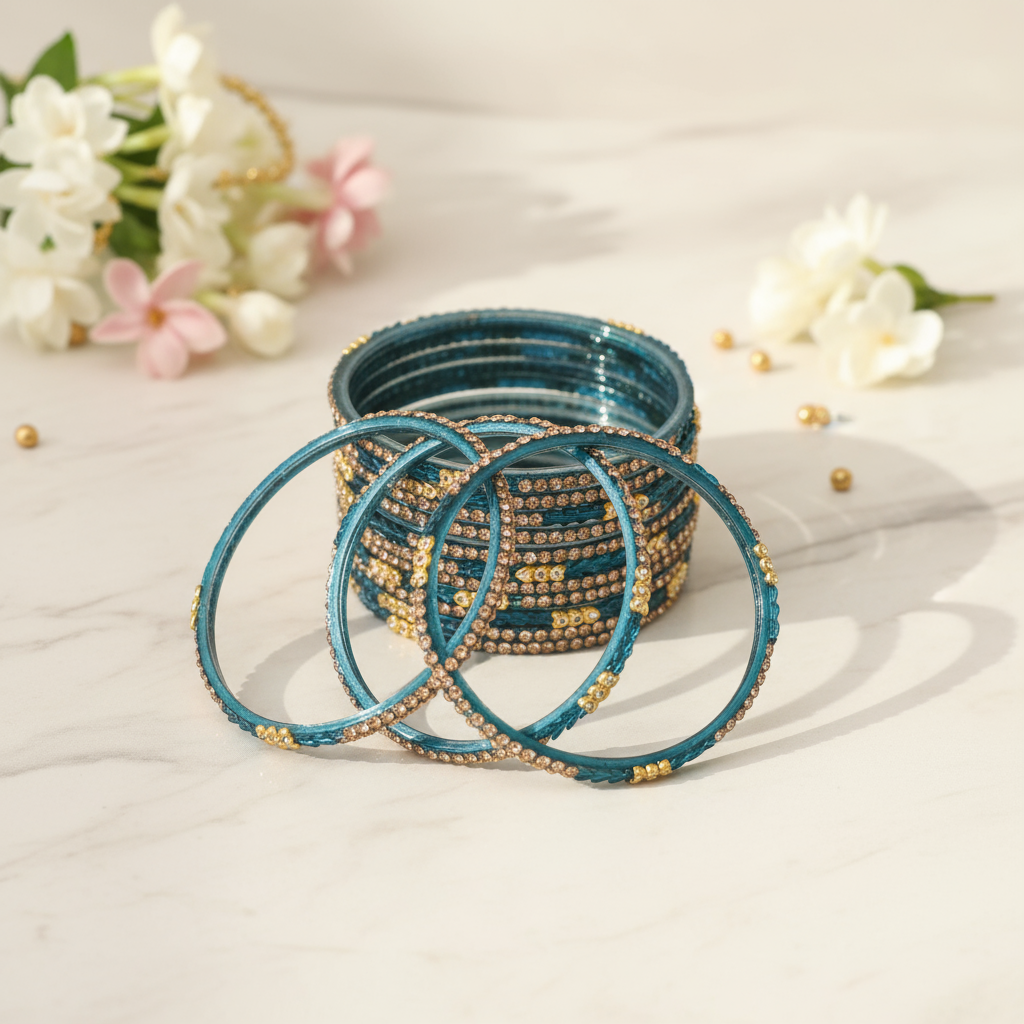 Jaipur Glass Bangles (set of 12)