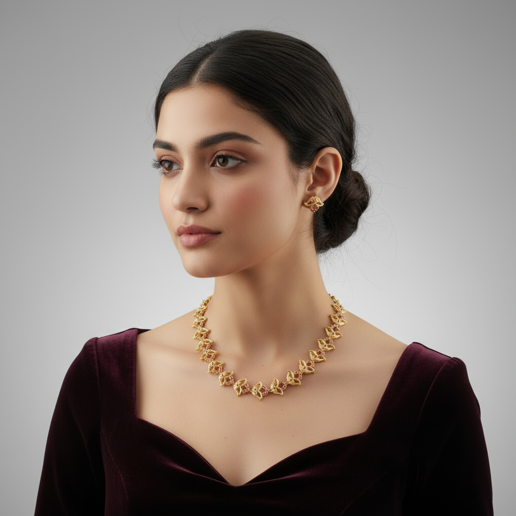 Gold Plated Necklace set