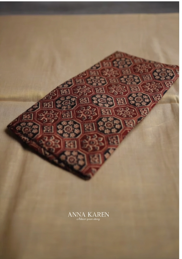 Kerala Tissue Saree with Kalamkari Print