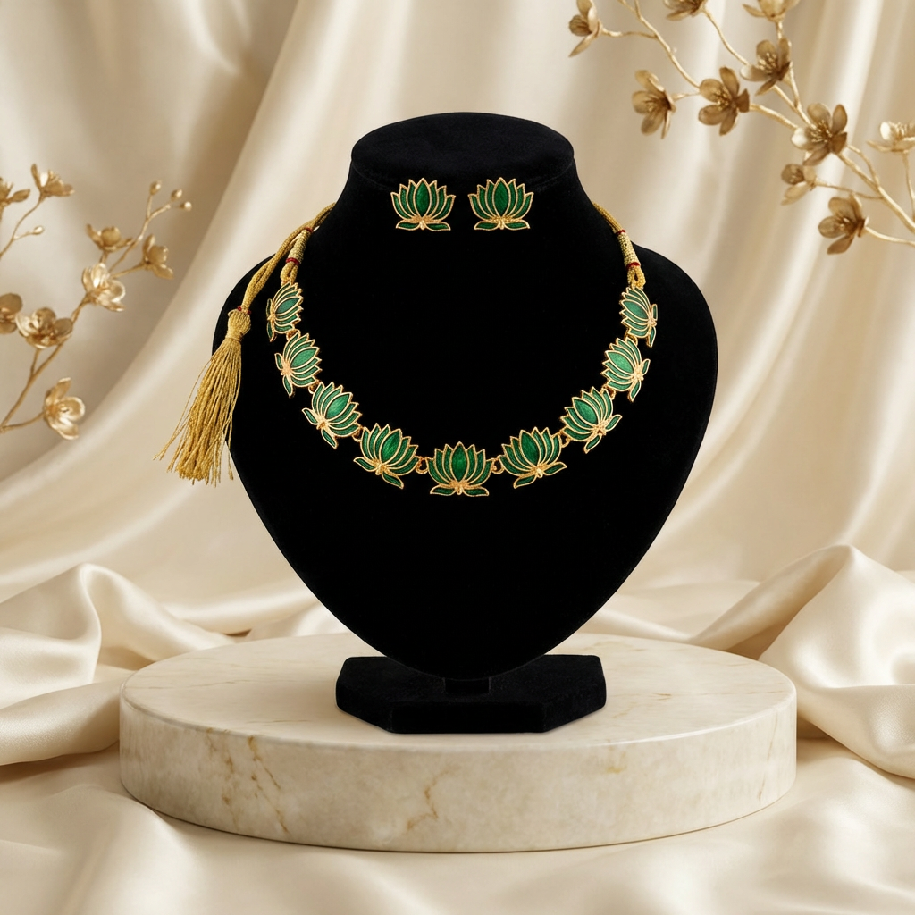 Lotus Necklace Set