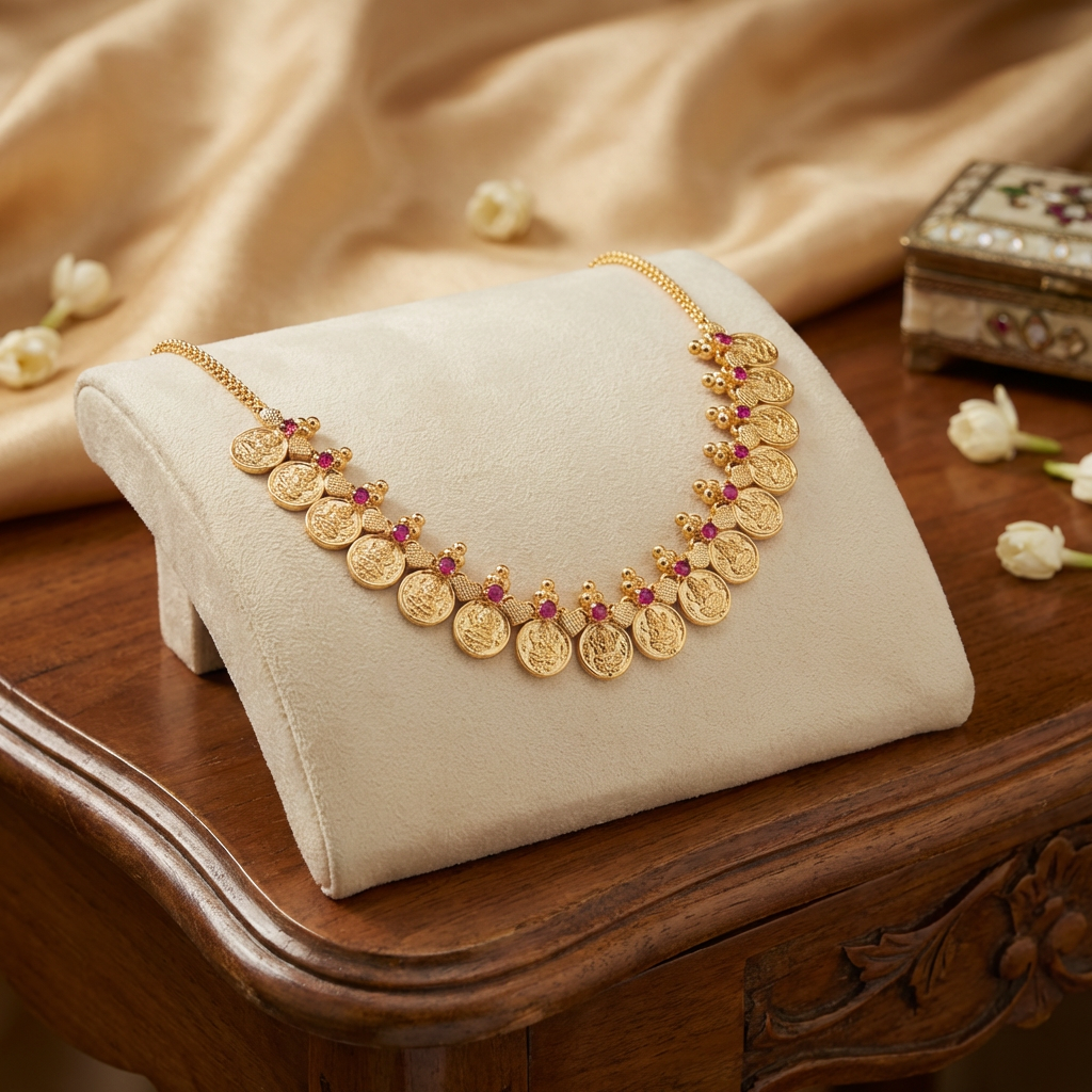 Gold plated Kasu Mala Necklace