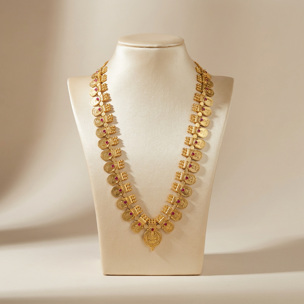 Gold plated Kasu Mala Necklace