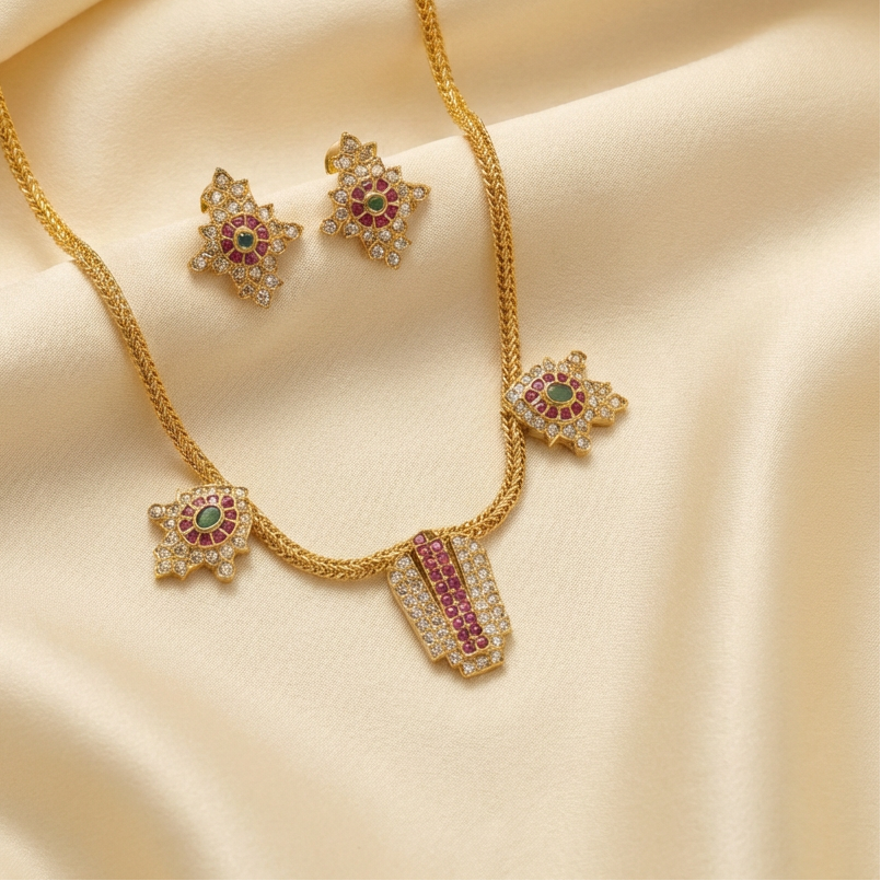 Balaji Pendant Choker Necklace set