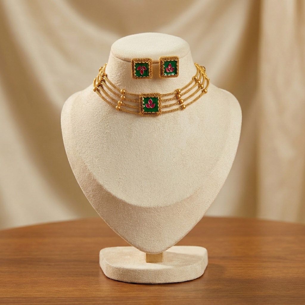 Layered Choker Necklace set