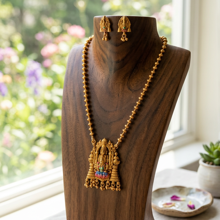 Meenakari traditional pendant necklace set