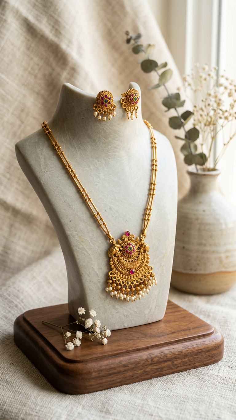 Traditional pendant necklace set