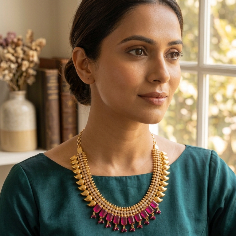 Gold Plated manga choker Necklace