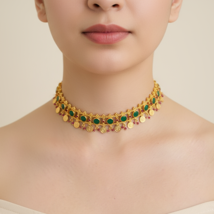 Gold plated choker