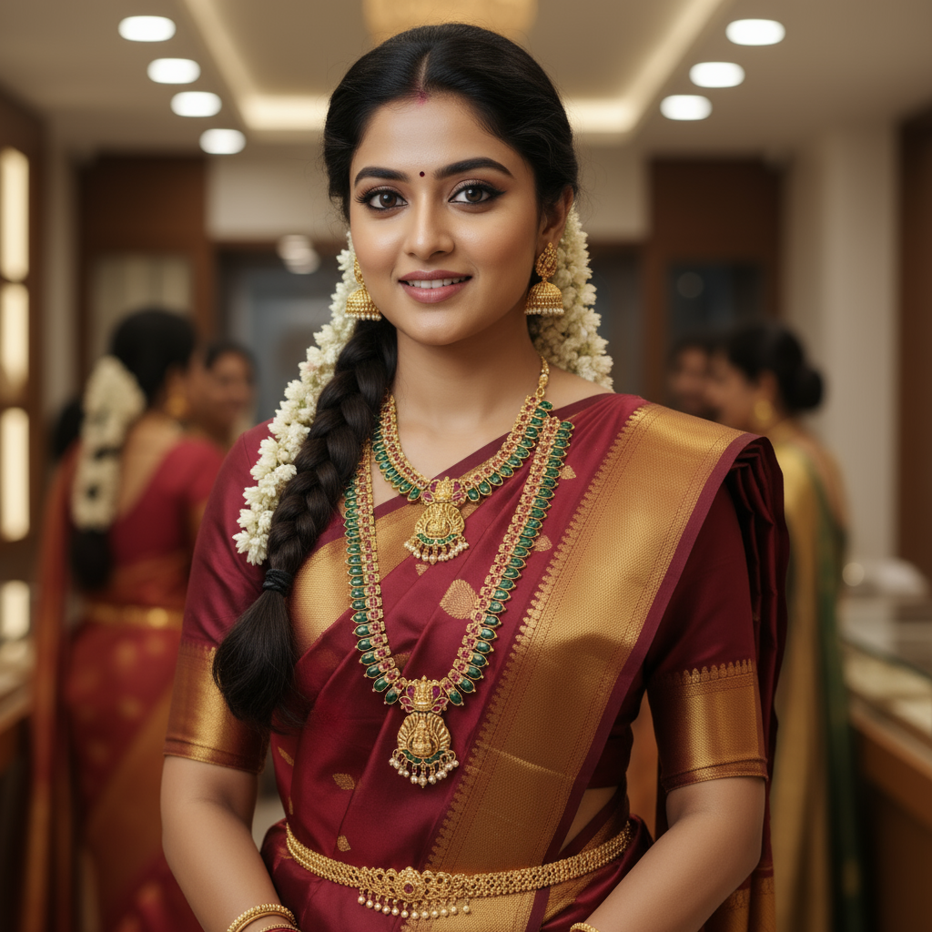 Lakshmi Necklace combo set (Green)