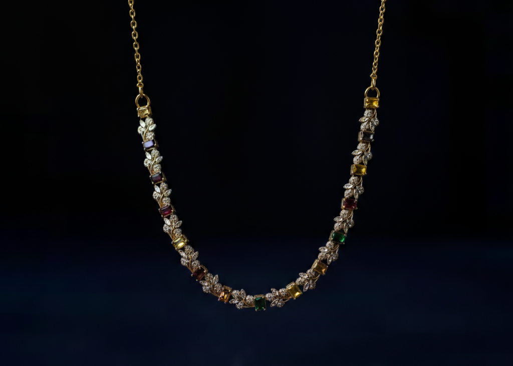 Navaratna Elegance AD Necklace