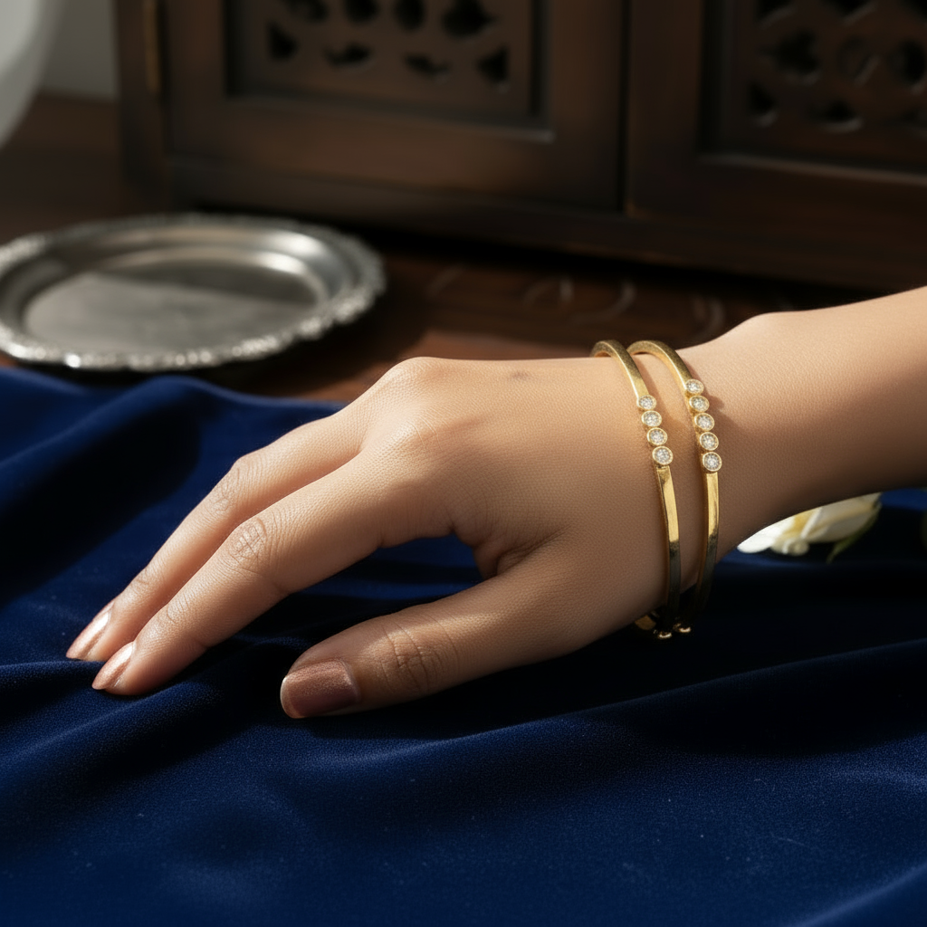 Gold Plated Bangle set of 2