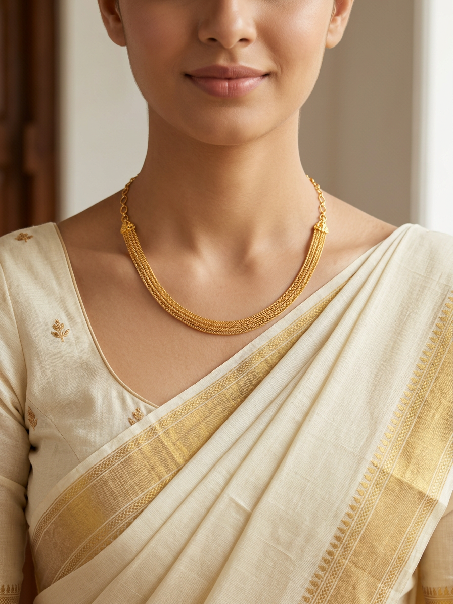 Traditional Kasavu mala