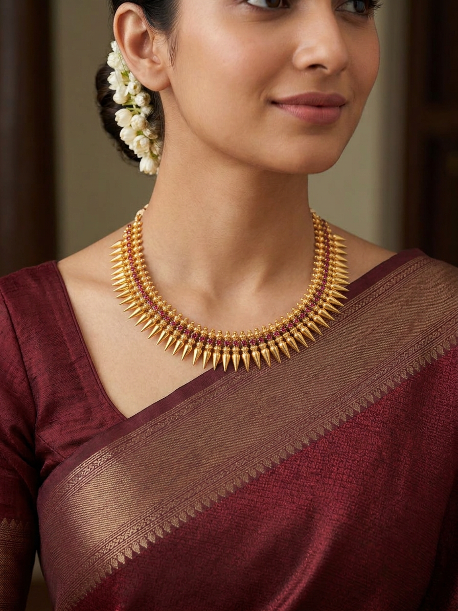 Traditional Mullamottu Kemp Choker