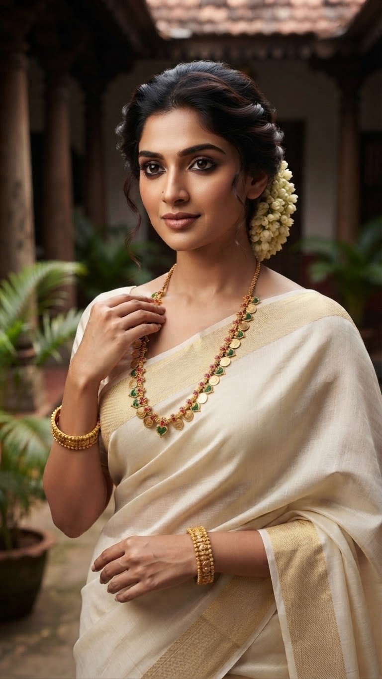Gold plated Palaka Long Necklace set