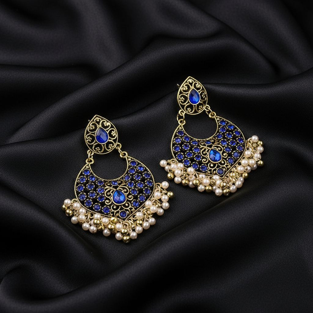 Retro Royal Earrings