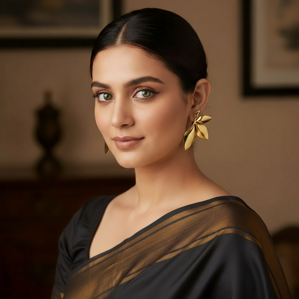 Contemporary Four Leaf Earrings