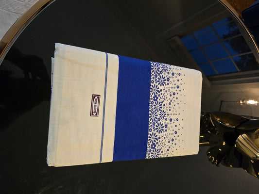 Floral Printed Kerala Cotton Saree