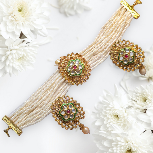 Jharoka Pearl Choker
