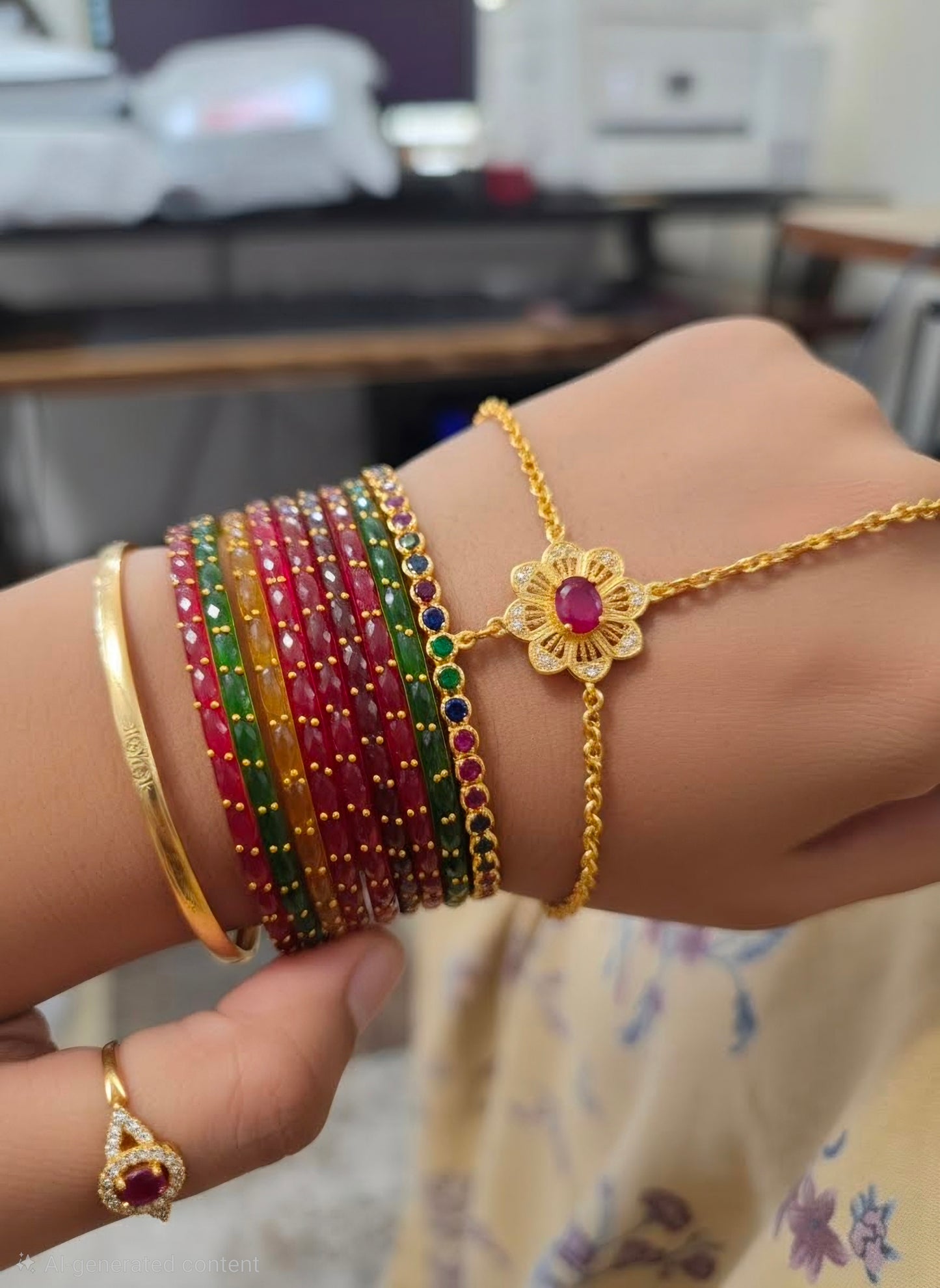 Raindrop Glass Bangles (set of 12)