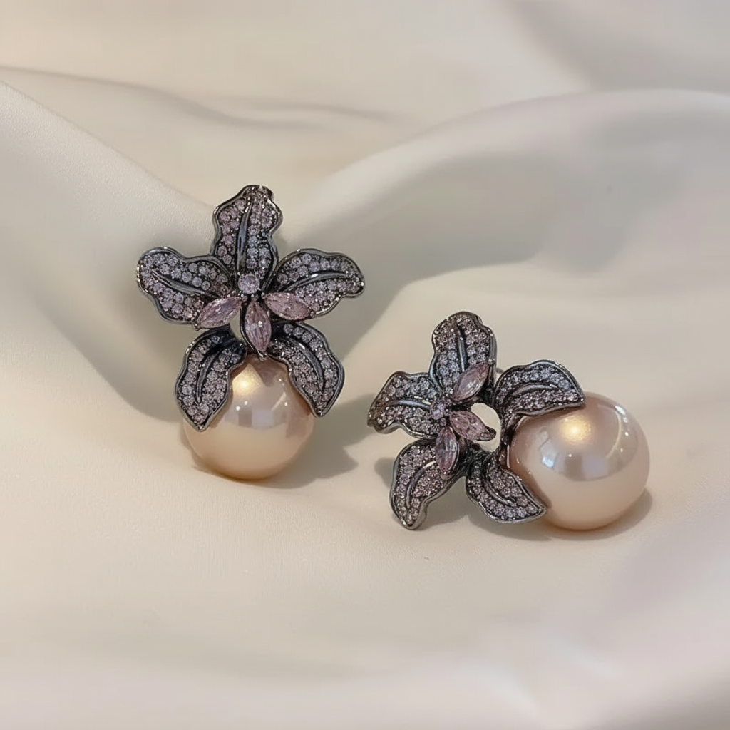 Contemporary Wild Orchid Pearls