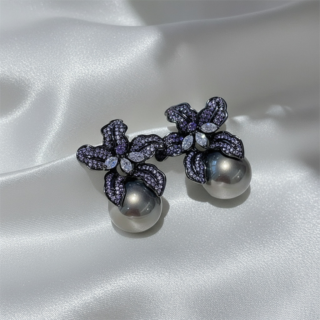 Contemporary Wild Orchid Pearls