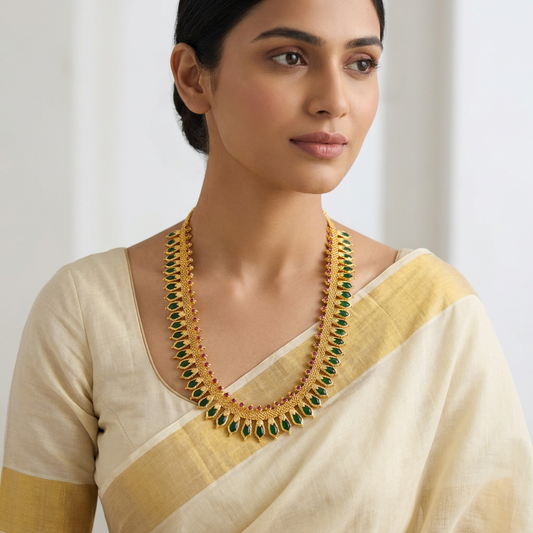 Haritha Palakka Mala Gold Long Nagapadam Haram