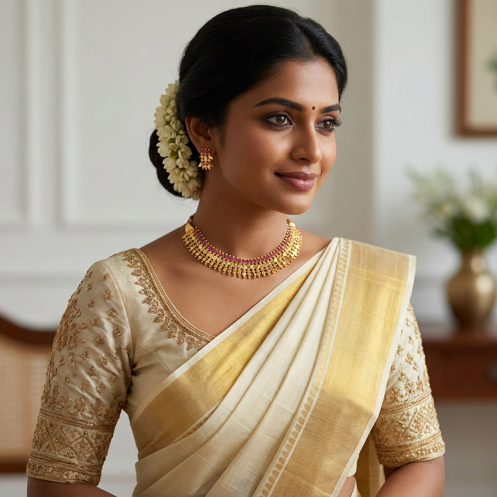Tejaswini Kemp Elakkathali  Gold Bridal Necklace Set