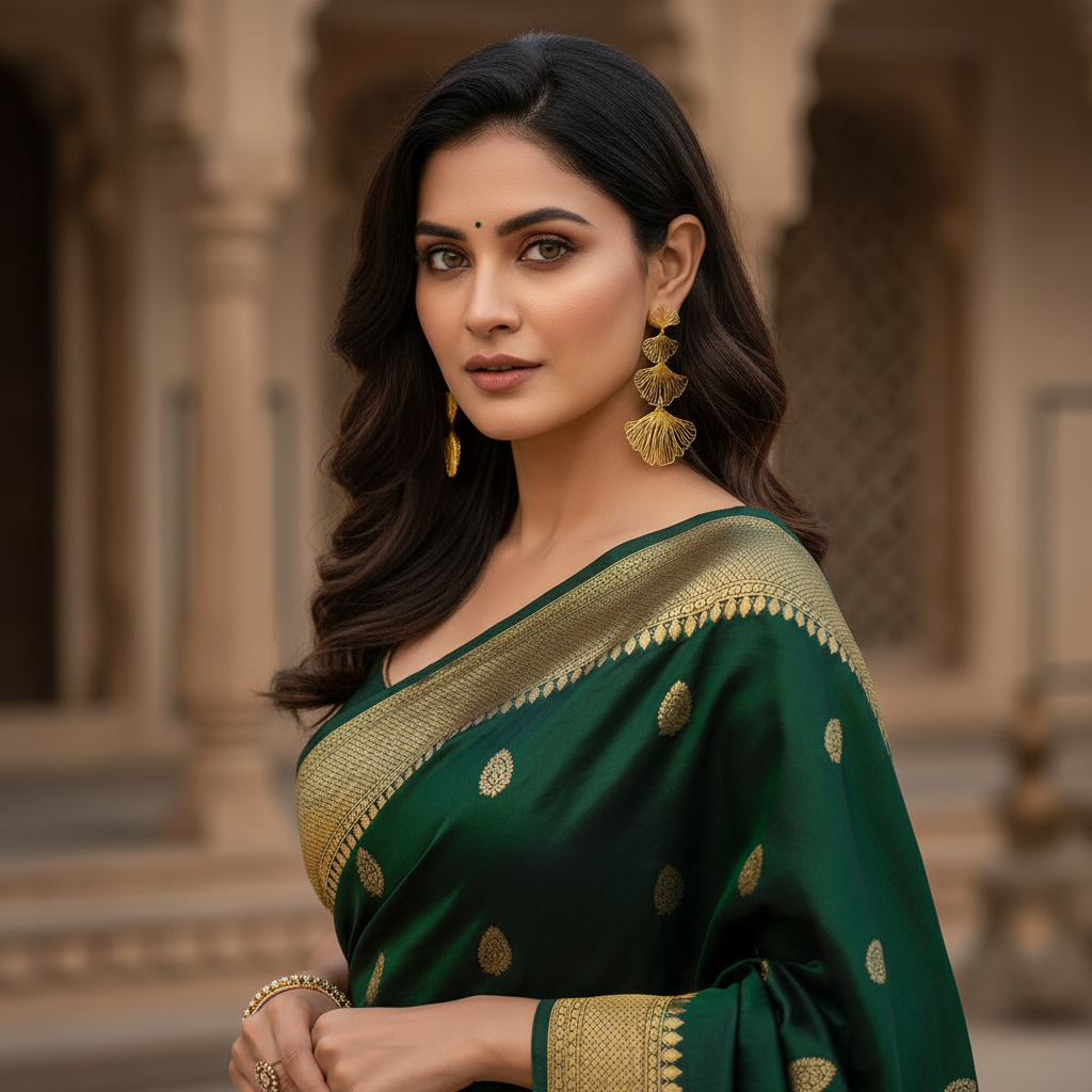 Contemporary Golden Maple Earrings