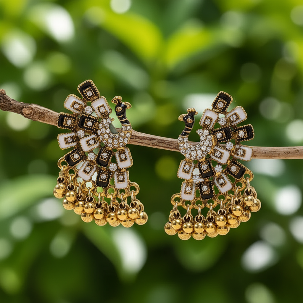 Oriental Peacock Earrings