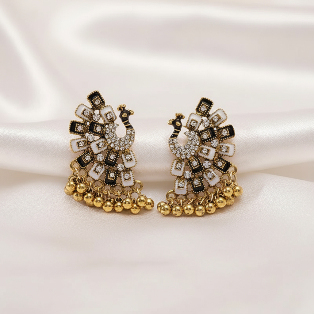 Oriental Peacock Earrings