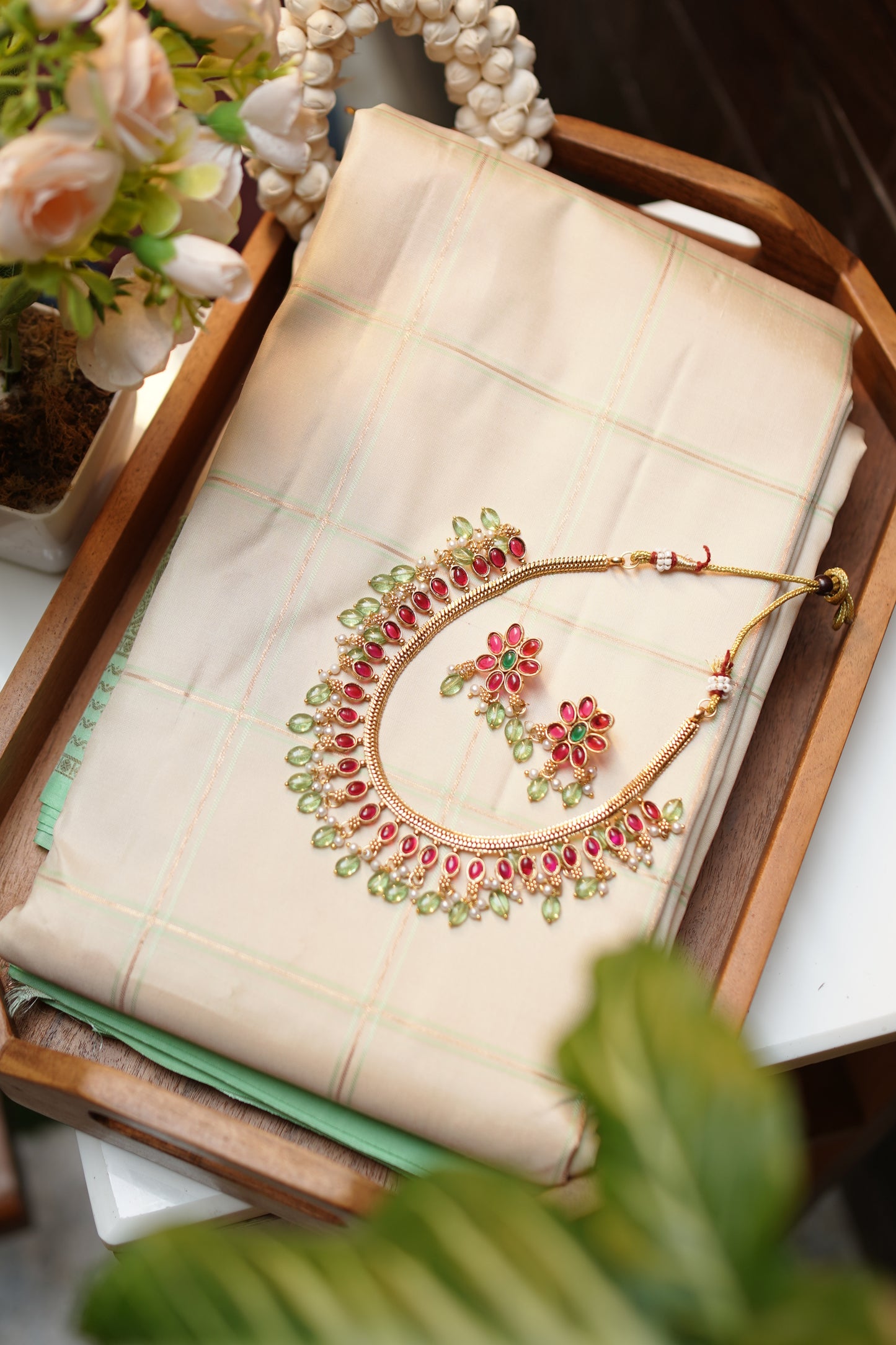 Mint Elegance Kanchipuram Silk Saree