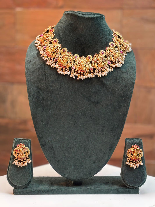 Lakshmi Temple Necklace Set