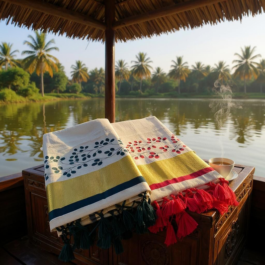 Kerala Tissue Printed Saree
