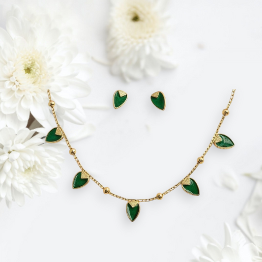 Green Petal Antique Set